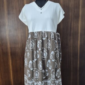 Sleeveless Floral Printed Frock