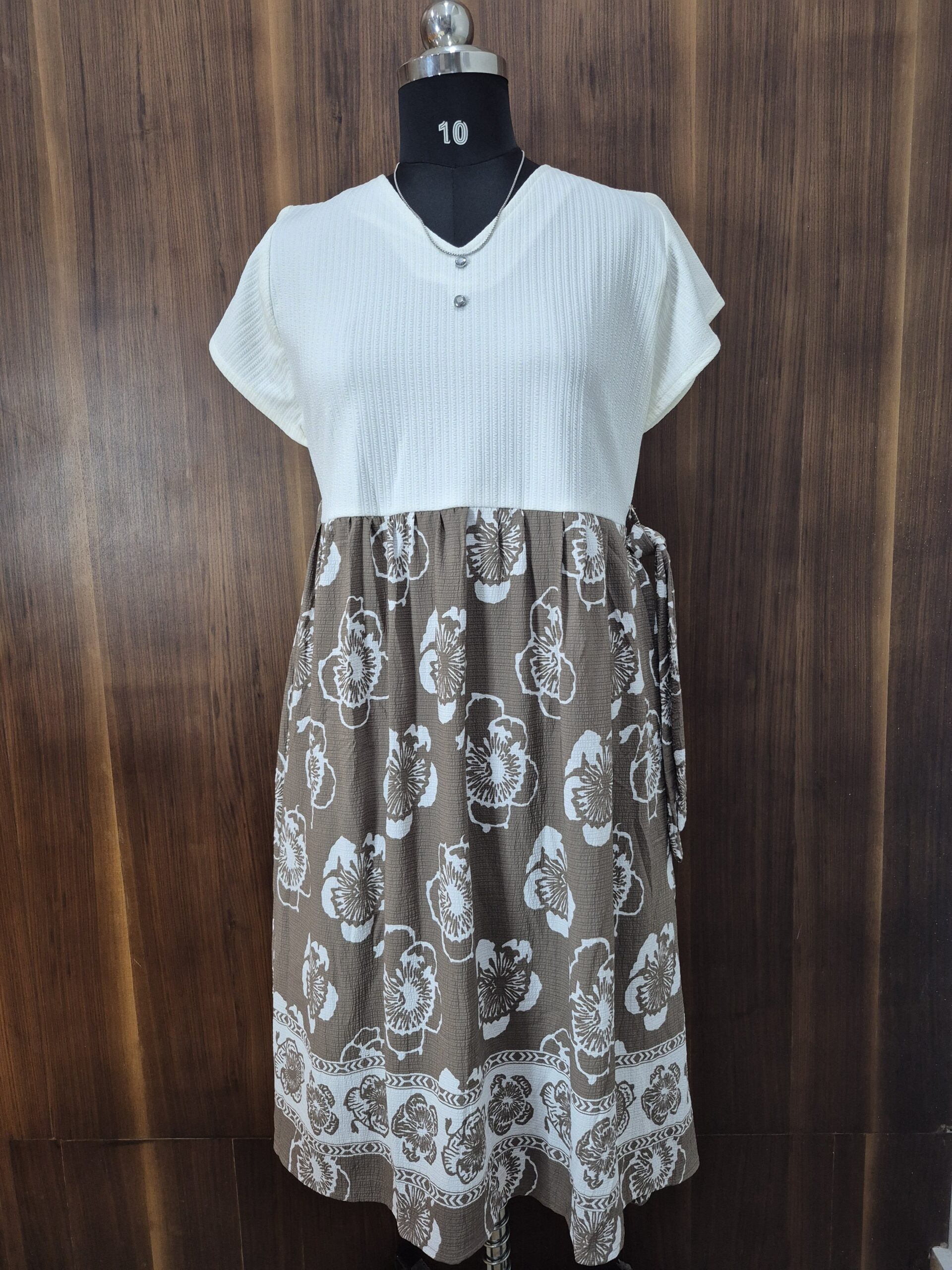 Sleeveless Floral Printed Frock